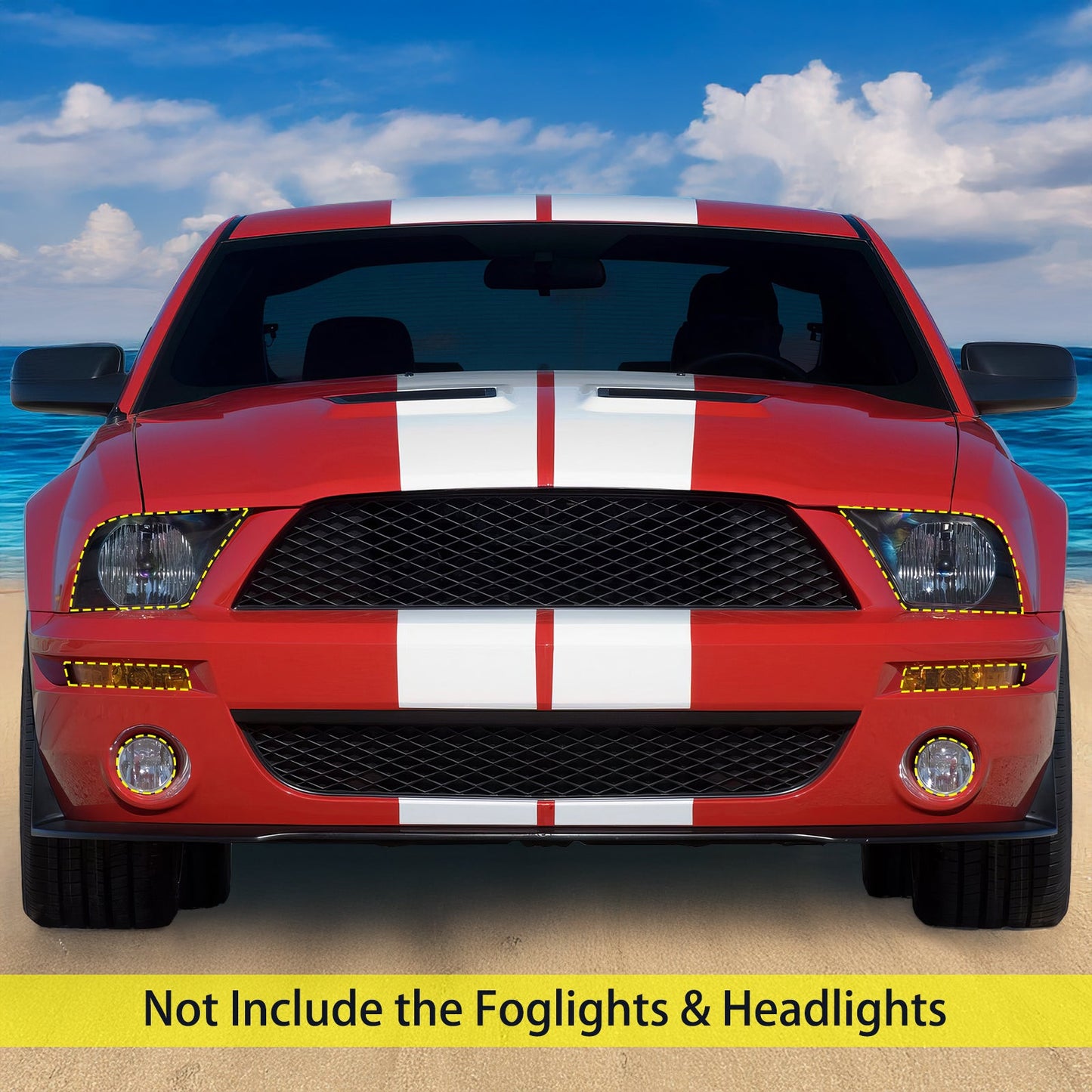 2007-2009 Ford Mustang GT500 OE Style Front Bumper Conversion Kit PP