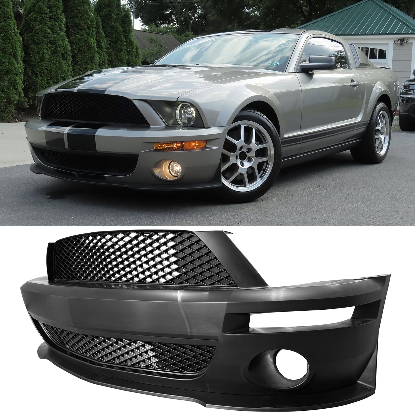 2007-2009 Ford Mustang GT500 OE Style Front Bumper Conversion Kit PP