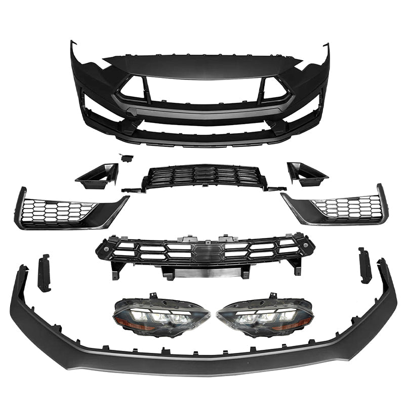 2018-2023 Ford Mustang Dark Horse Front Bumper Cover Kit Headlights PP