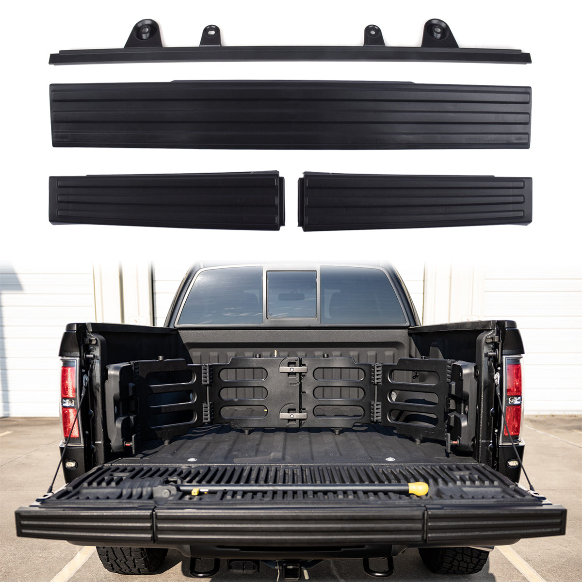 2009-2014 Ford F-150 With Flex Step Tailgate Molding Cap Spoiler PP