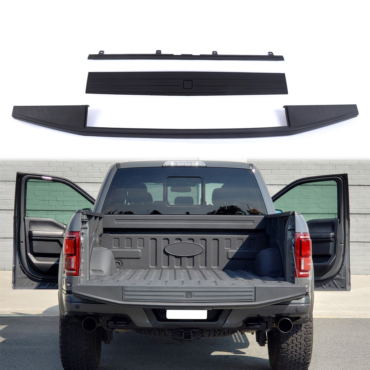 2015-2020 Ford F-150 With Flex Step Tailgate Molding Cap Spoiler PP