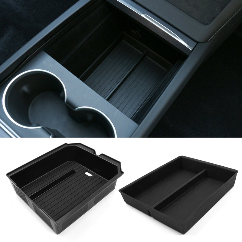 2024-2025 Tesla Model 3 Lower + Upper Center Armrest Storage Box TPE