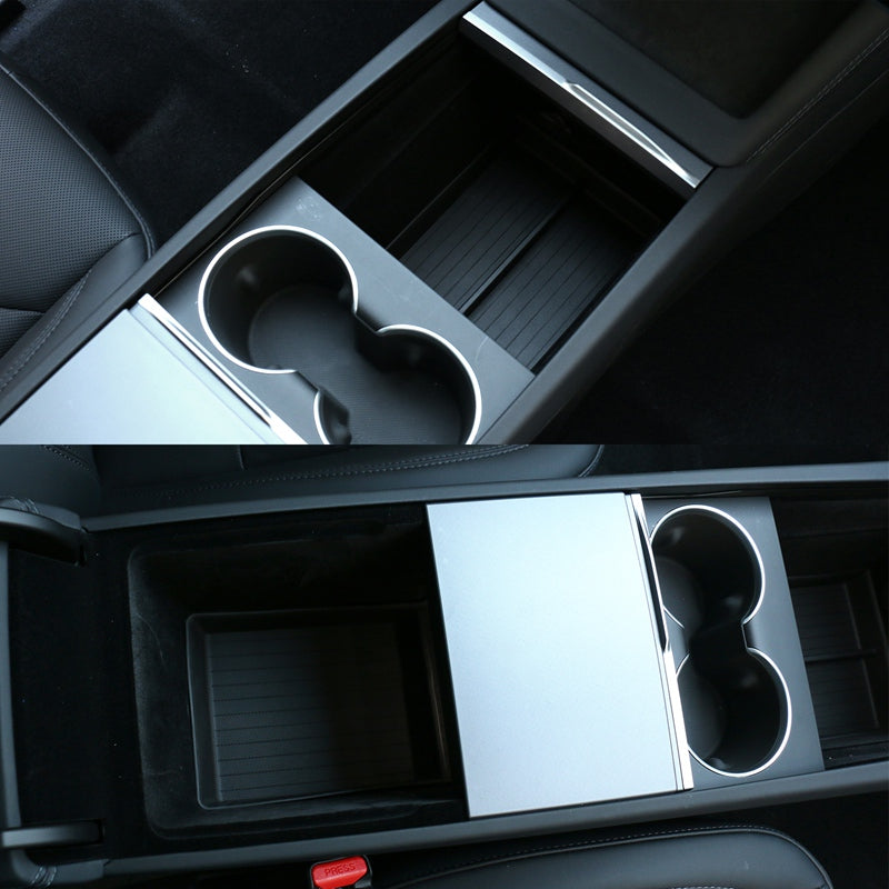 2024-2025 Tesla Model 3 Lower+Upper Center Armrest+Console Storage Box