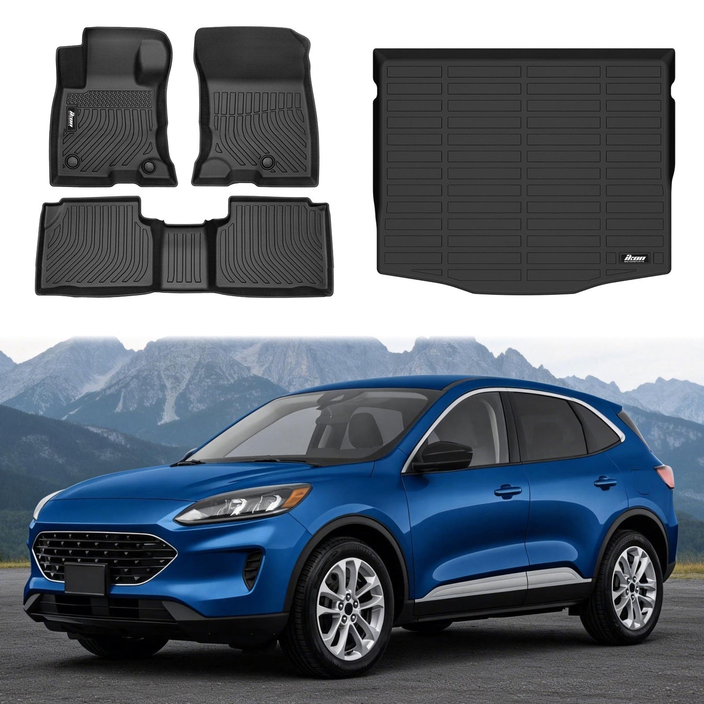 2020-2025 Ford Escape Hybrid Floor Mats & Rear Trunk Mat Carpets - TPE