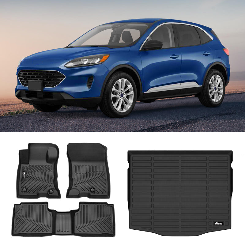 2020-2025 Ford Escape Hybrid Floor Mats & Rear Trunk Mat Carpets - TPE