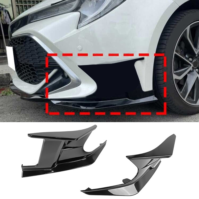 2019-2025 Toyota Corolla Gloss Black Front Splitters + Side Canards