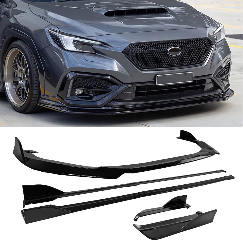 2022-2025 Subaru WRX D Gloss Black Front Rear Bumper Lip Corner Aprons