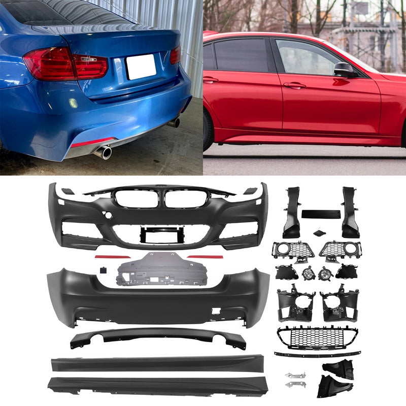 2012-2018 BMW F30 3 Series M-Tech Front Rear Bumper Cover Side Skirts