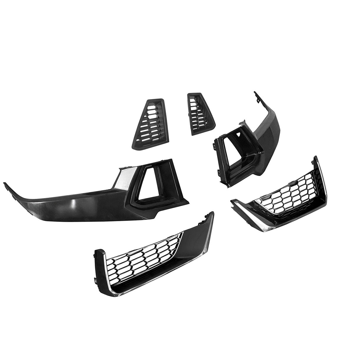 2024-2025 Ford Mustang Dark Horse Front Bumper Mesh Grilles Covers ABS