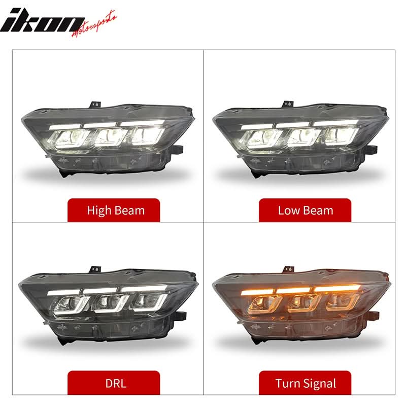 2015-2017 Ford Mustang Dark Horse Bumper Cover Switchback Headlight