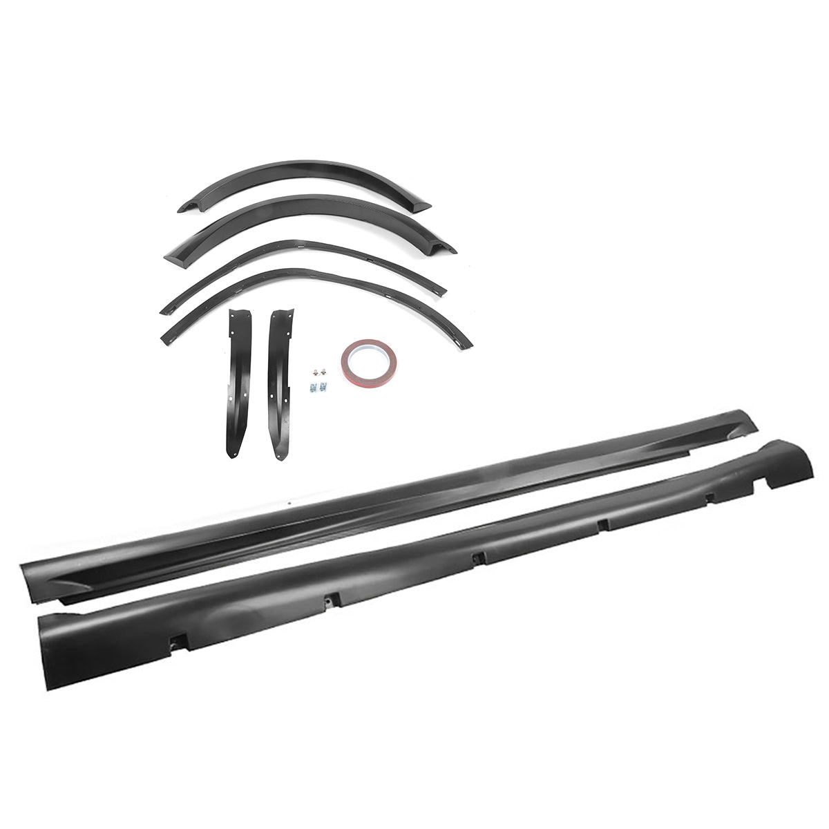 2015-2023 Charger IKON Matte Black Front Rear Bumper Covers LED Grille