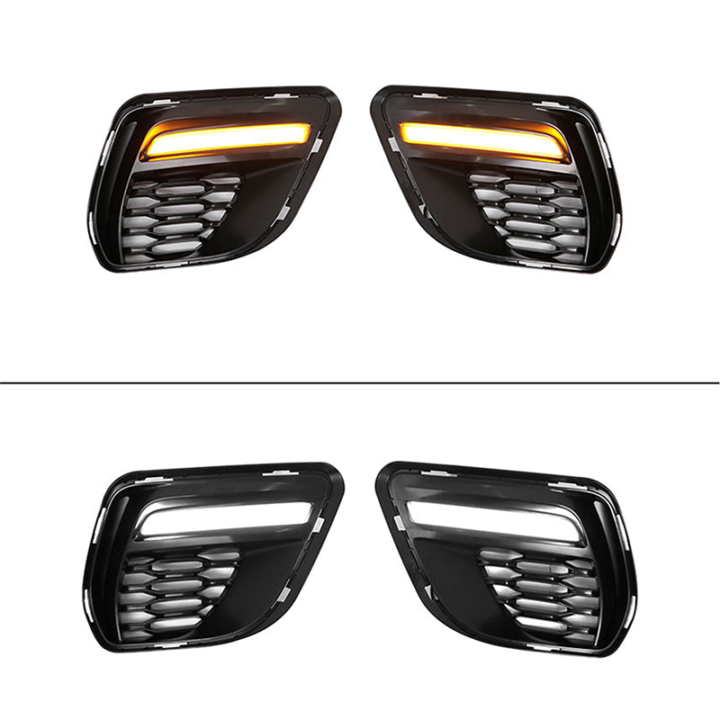 2015-2023 Charger IKON Matte Black Front Rear Bumper Covers LED Grille