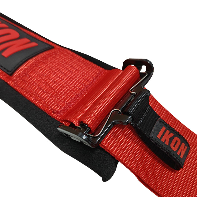 Universal Racing Seat Belt Harness 3" 4 Point Strap Buckle Nylon Red