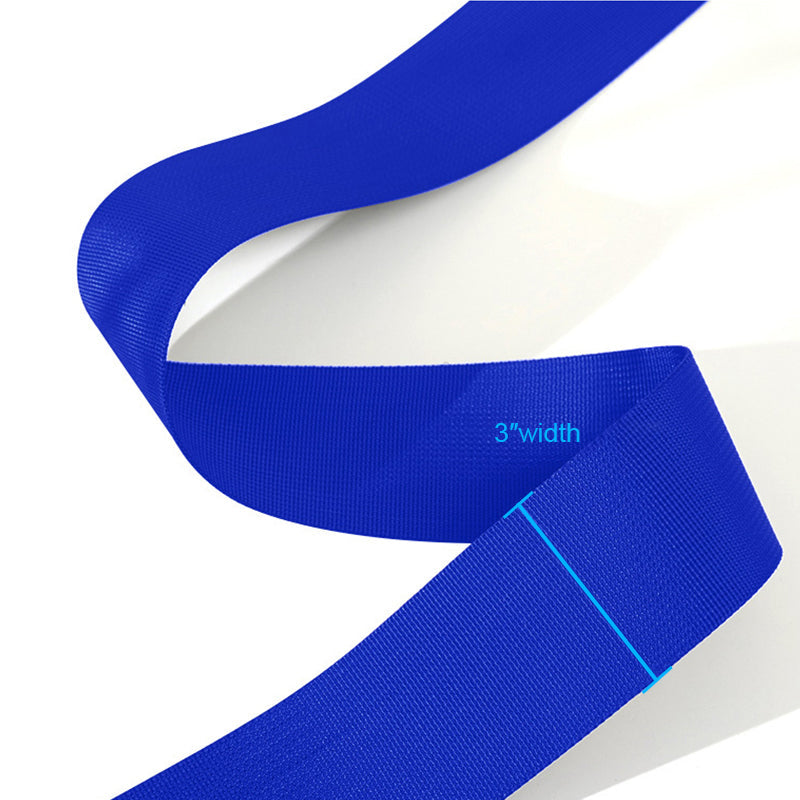 Universal Racing Seat Belt Harness 3" 4 Point Strap Buckle Nylon Blue