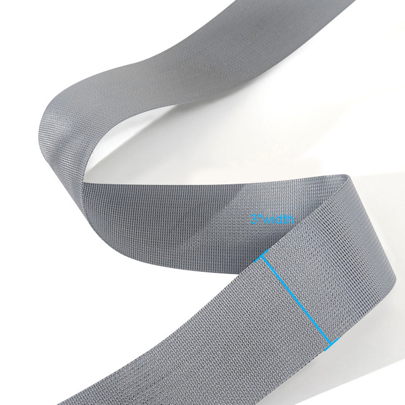 Universal Racing Seat Belt Harness 3" 4 Point Strap Buckle Nylon Grey