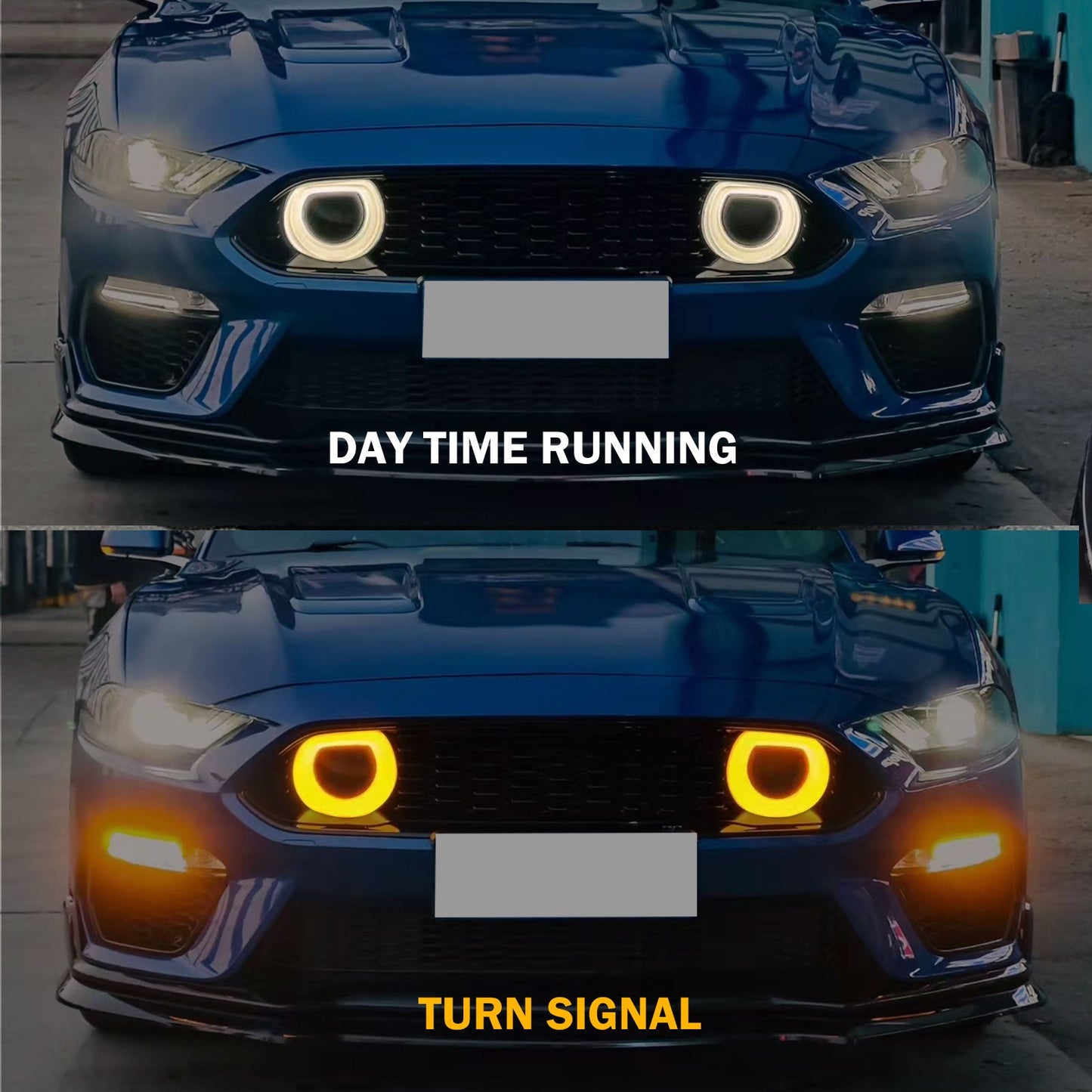 2018-2023 Ford Mustang 21+ Mach 1 Front Bumper Cover LED Grille W/ Lip