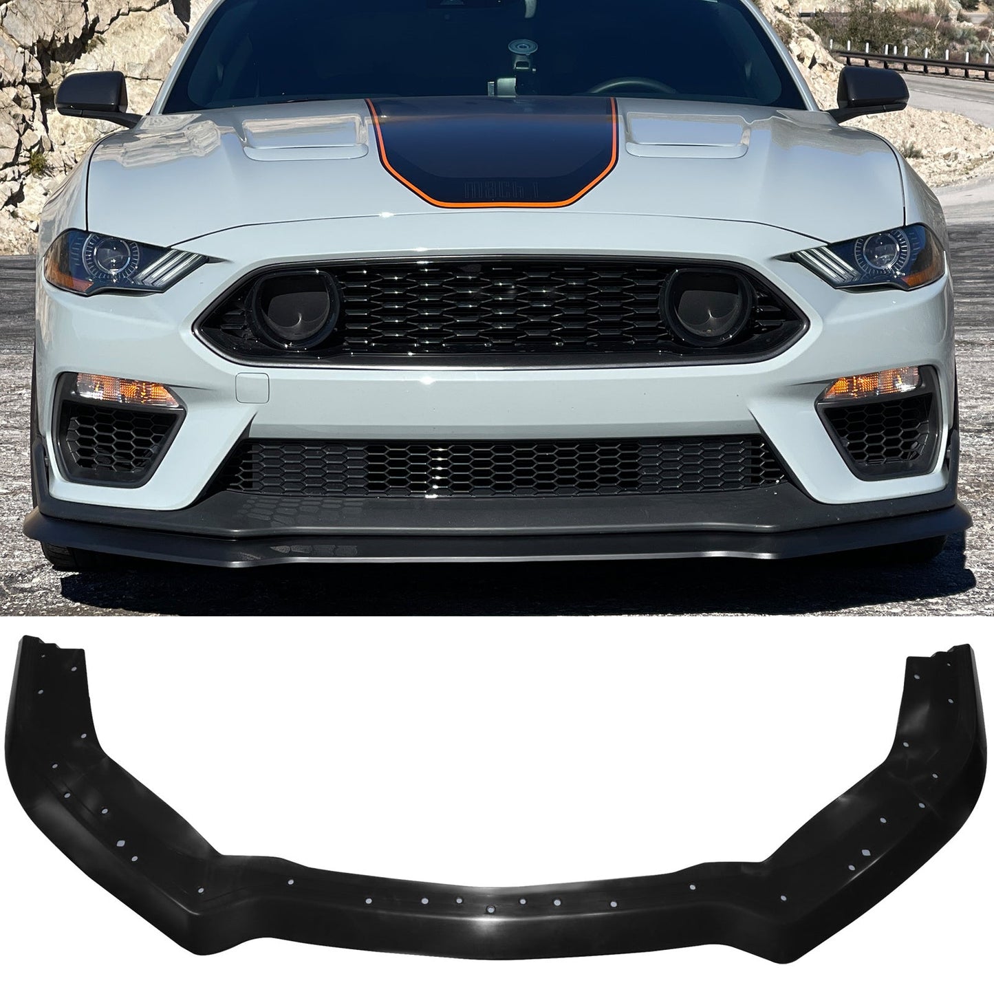 2018-2023 Ford Mustang 21+ Mach 1 Front Bumper Cover LED Grille W/ Lip