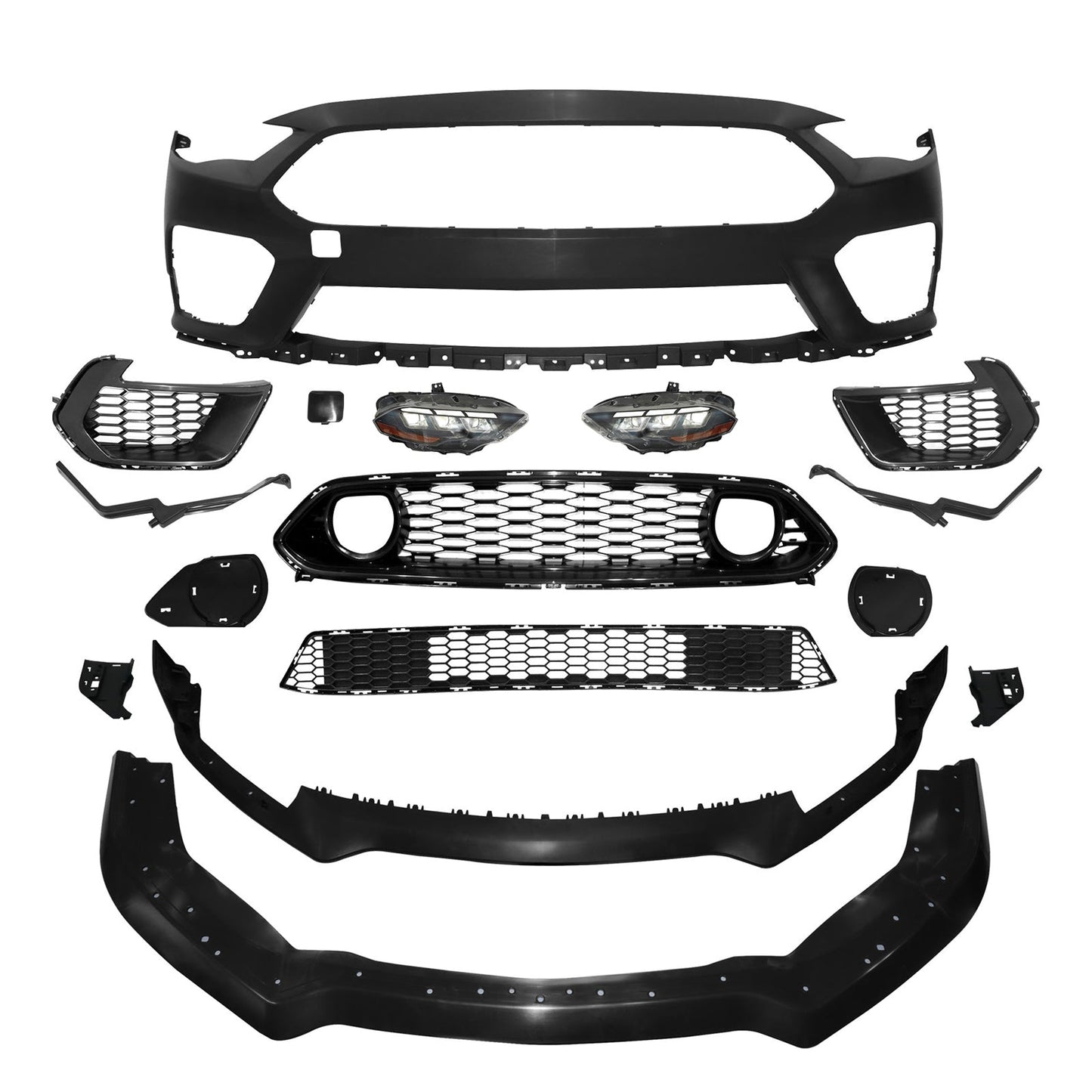 2018-2023 Ford Mustang Mach 1 Front Bumper Cover 24+ Headlights W/ Lip