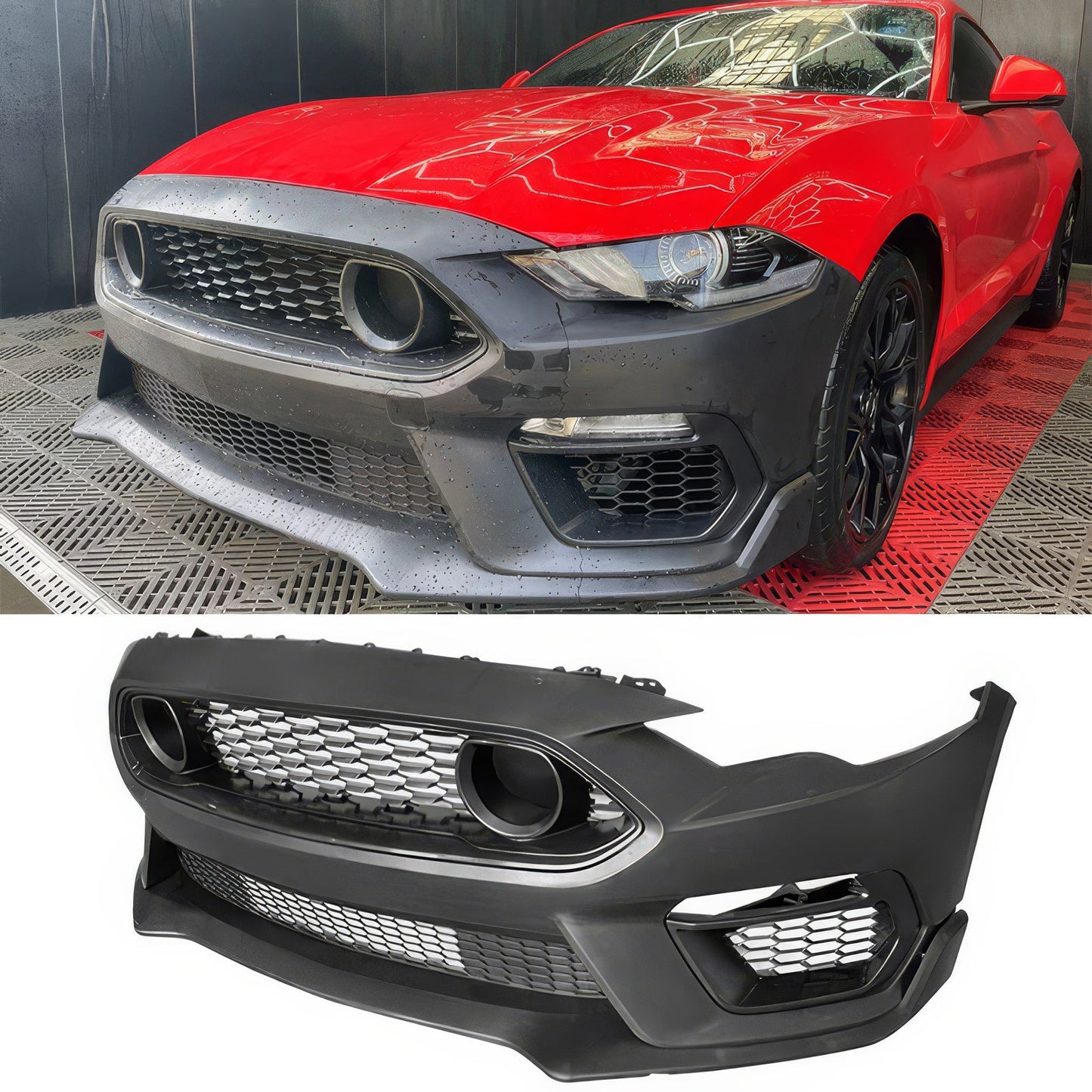 2018-2023 Ford Mustang Mach 1 Front Bumper Cover 24+ Headlights W/ Lip