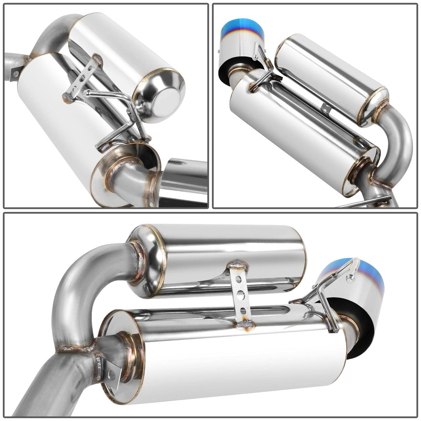 2003-2009 Nissan 350Z / G35 Axleback Exhaust Dual Burnt Tip Stainless Steel