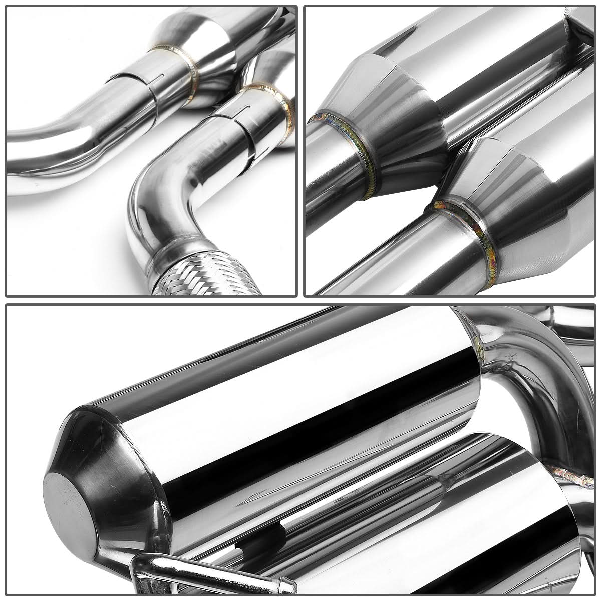 09-18 Nissan 370Z Catback Exhaust System Dual Rolled Tip Stainless Steel