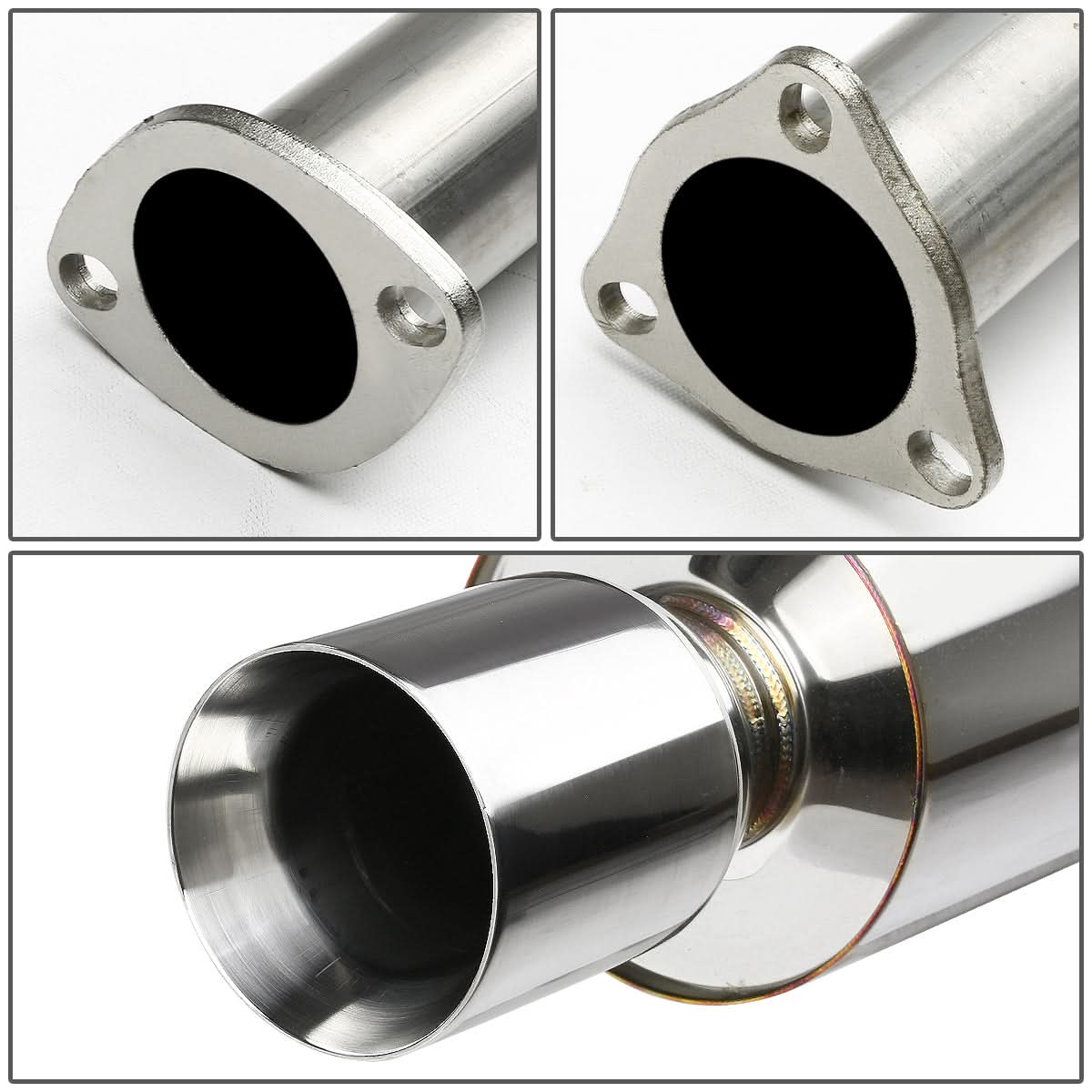 94-01 Acura Integra 2DR GSR Catback Exhaust Single Rolled Tip Stainless Steel
