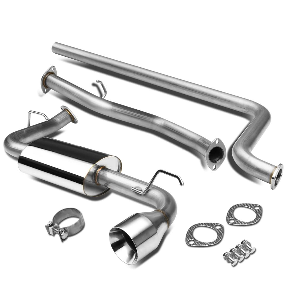 2000-2005 Dodge Neon Single Rolled Tip Catback Exhaust Stainless Steel