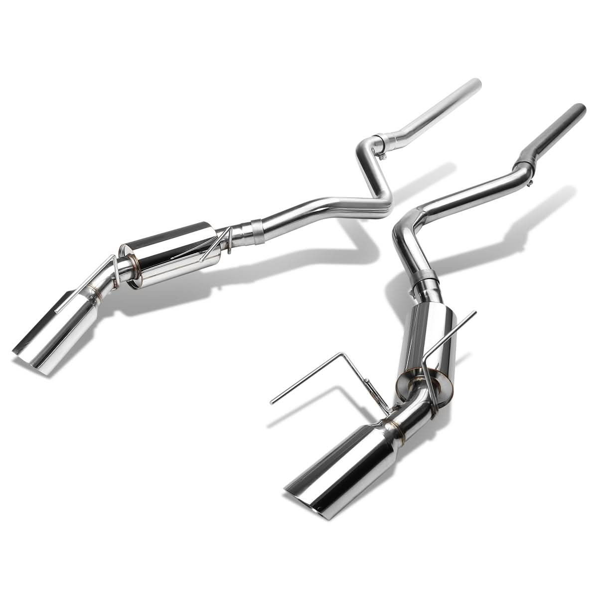 05-09 Ford Mustang 4.6L V8 Catback Exhaust - Dual Tip Stainless Steel