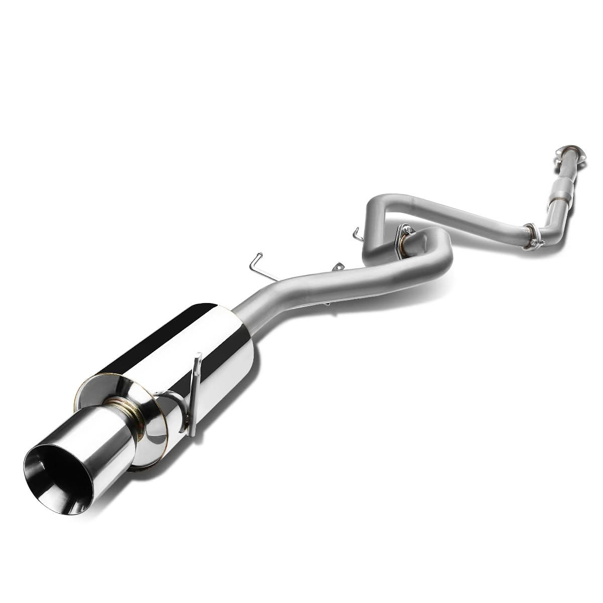 1999-2003 Mitsubishi Galant Single Rolled Tip Catback Exhaust Stainless Steel