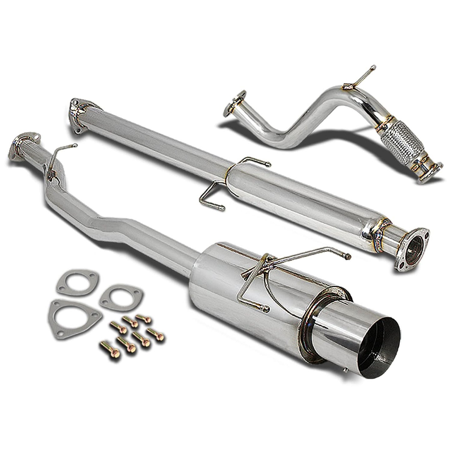 94-97 Honda Accord Single Tip Catback Exhaust - Stainless Steel