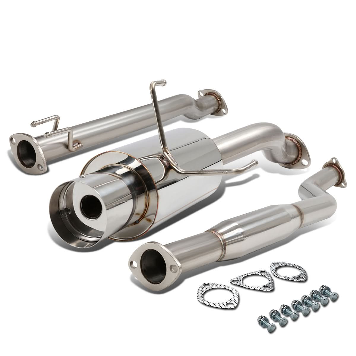 2002-2005 Honda Civic SI Single Tip Catback Exhaust - Stainless Steel