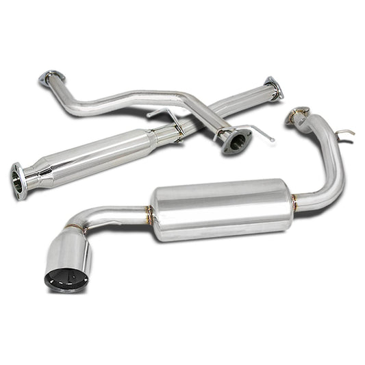 88-91 Honda Civic Single Tip Catback Exhaust Stainless Steel
