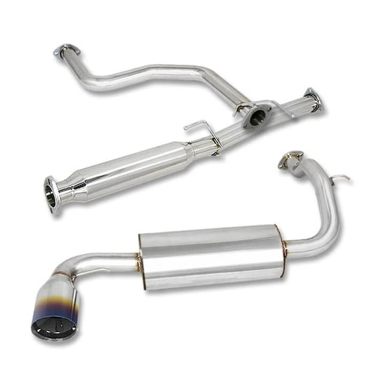 88-91 Honda Civic Single Burnt Tip Catback Exhaust Stainless Steel