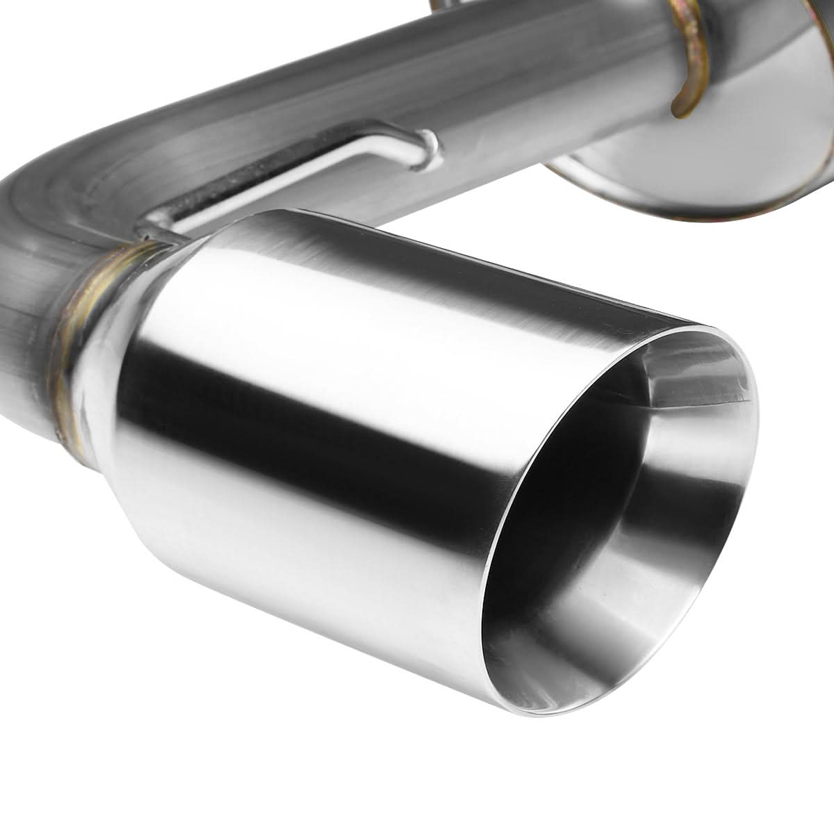 1988-1991 Honda Civic Single Rolled Tip Catback Exhaust Stainless Steel