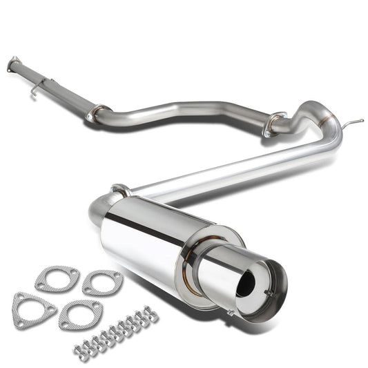 88-91 Honda Civic 4-Door Catback Exhaust Single Tip Stainless Steel