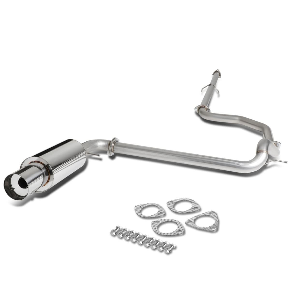 88-91 Honda Civic 4-Door Catback Exhaust Single Tip Stainless Steel