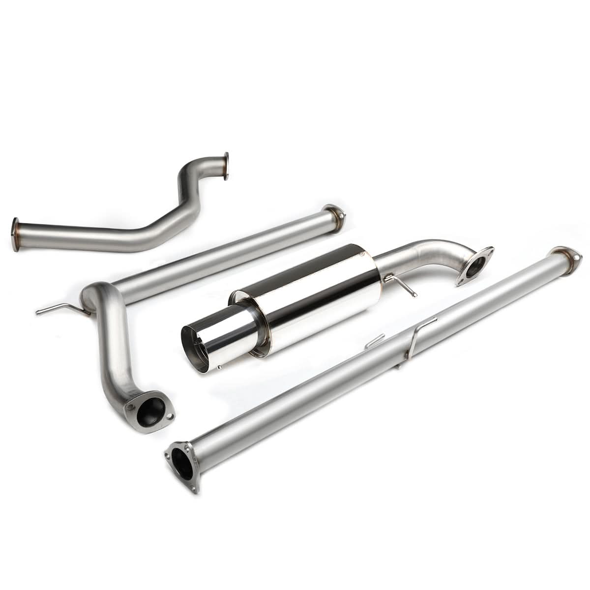 88-91 Honda Civic 4-Door Catback Exhaust Single Tip Stainless Steel