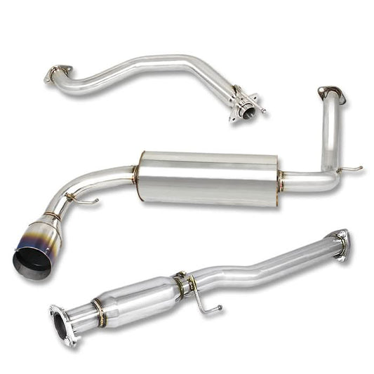 88-91 Honda CRX Single Burnt Tip Catback Exhaust Stainless Steel
