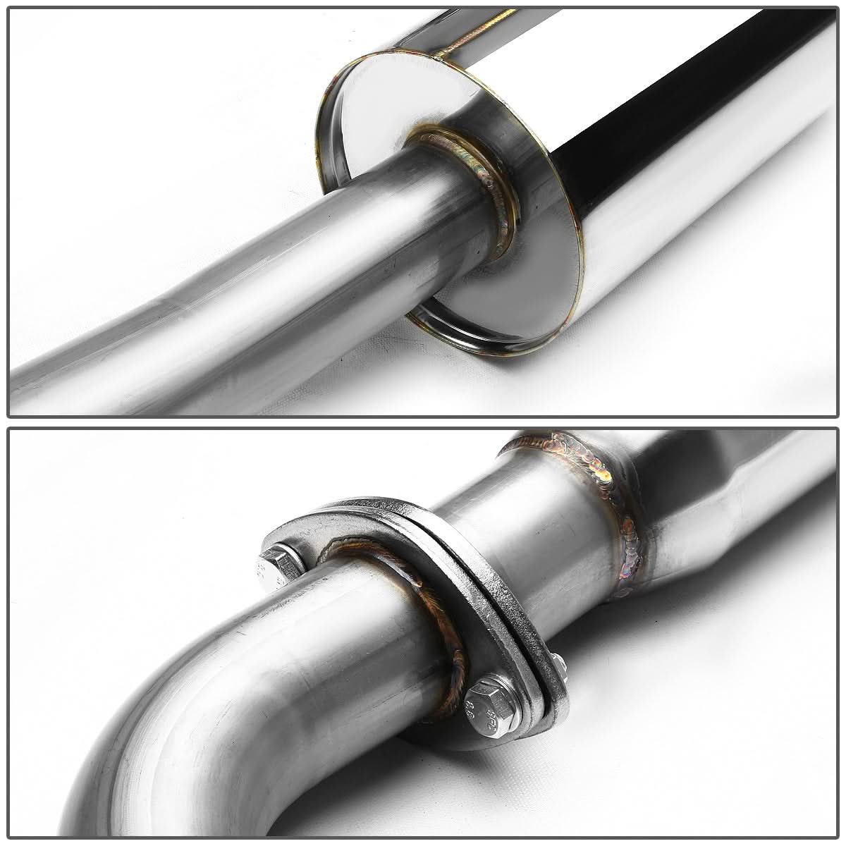 88-91 Honda CRX Catback Exhaust Single Rolled Tip Stainless Steel