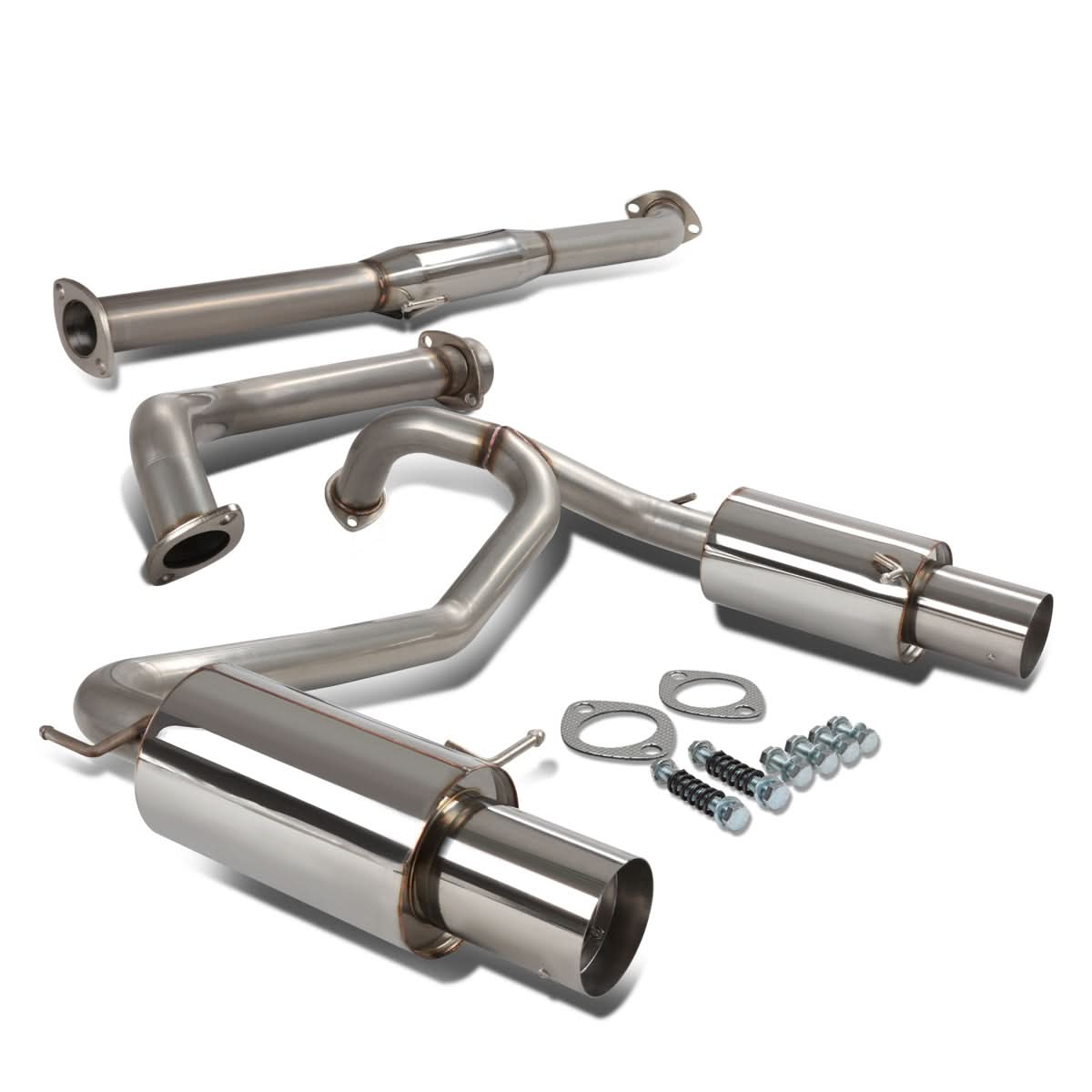 03-06 Hyundai Tiburon V6 Dual Tip Catback Exhaust - Stainless Steel