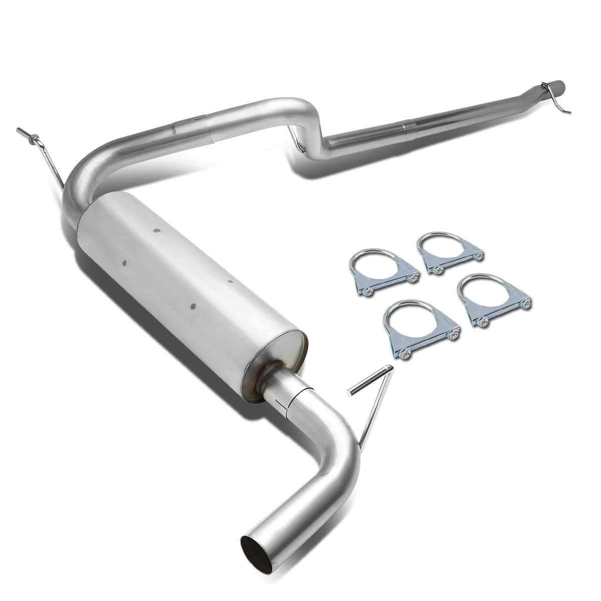 2012-2017 Jeep Wrangler Single Catback Exhaust System Stainless Steel