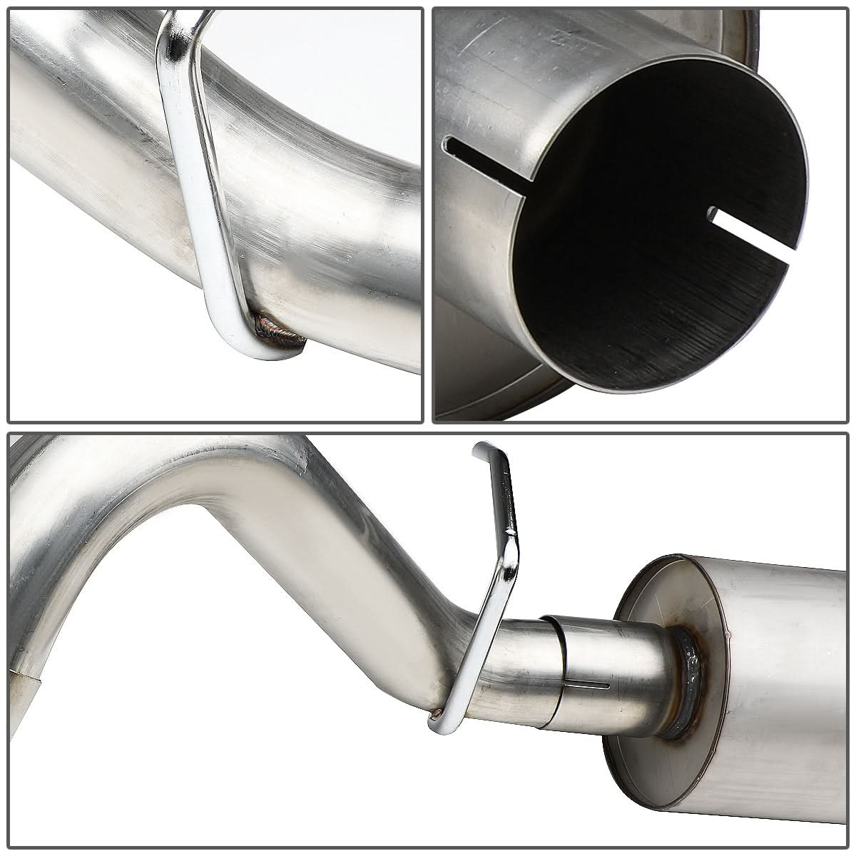 1986-2001 Jeep Cherokee Single Catback Exhaust System - Stainless Steel