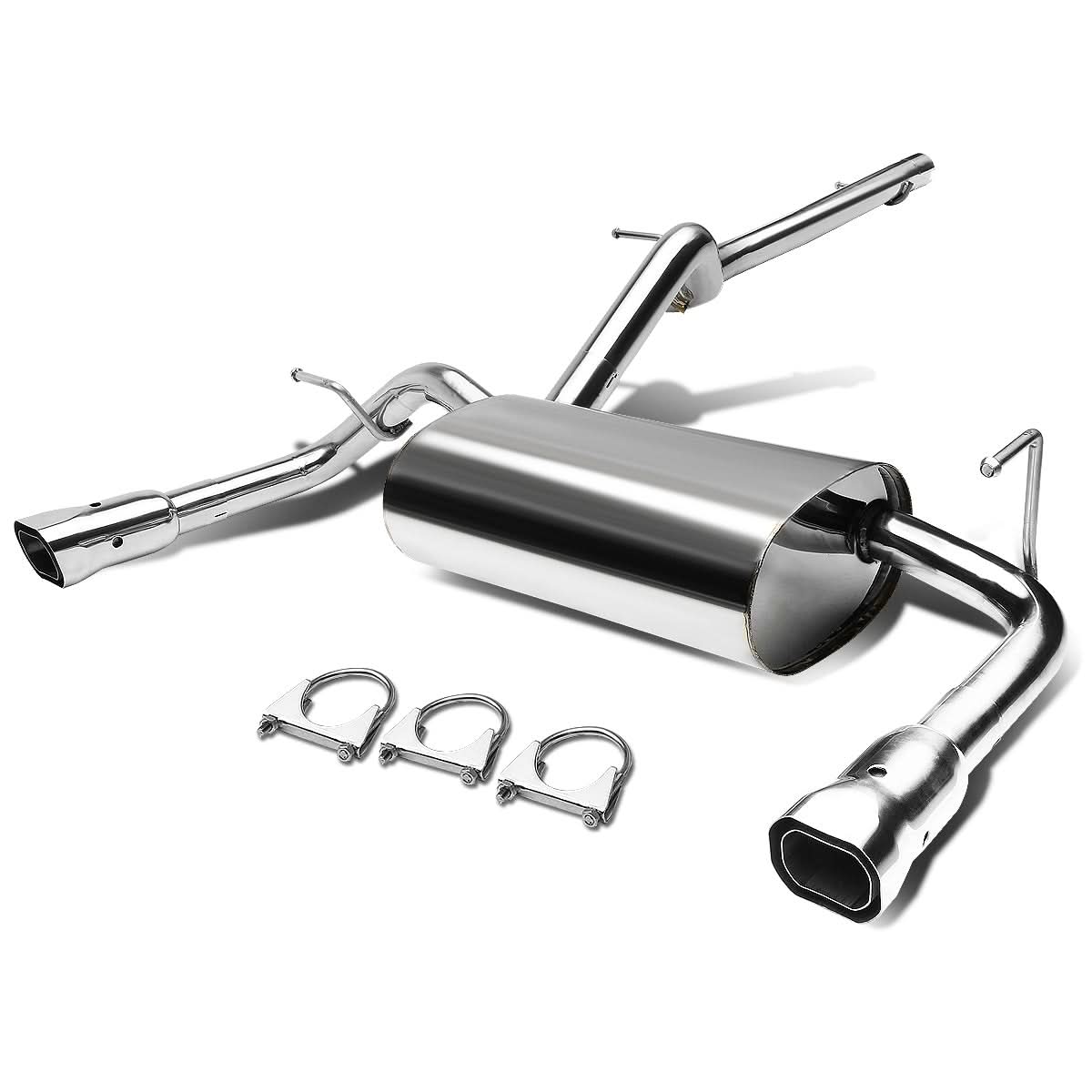 2007-2016 Jeep Wrangler 2DR Catback Exhaust System Stainless Steel