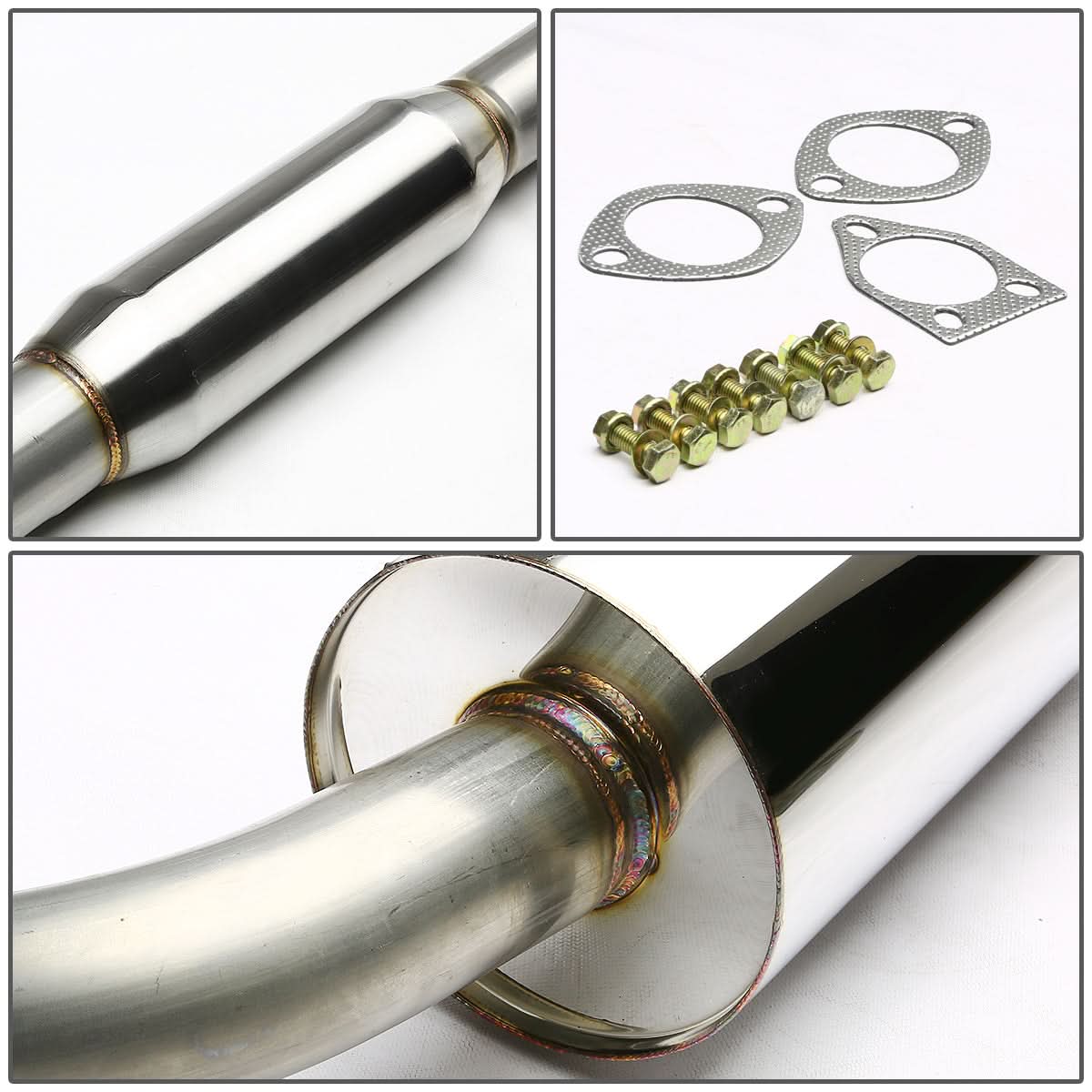 2000-2005 Mitsubishi Eclipse Catback Exhaust Single Rolled Tip Stainless
