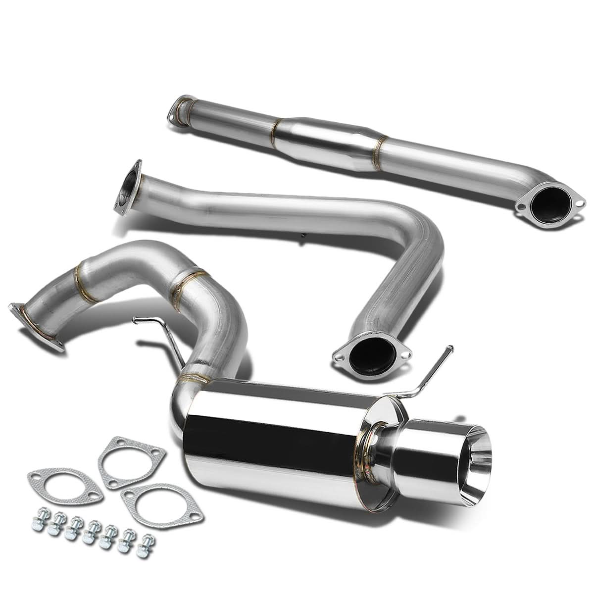 2000-2005 Mitsubishi Eclipse Single Rolled Tip Catback Exhaust Stainless Steel