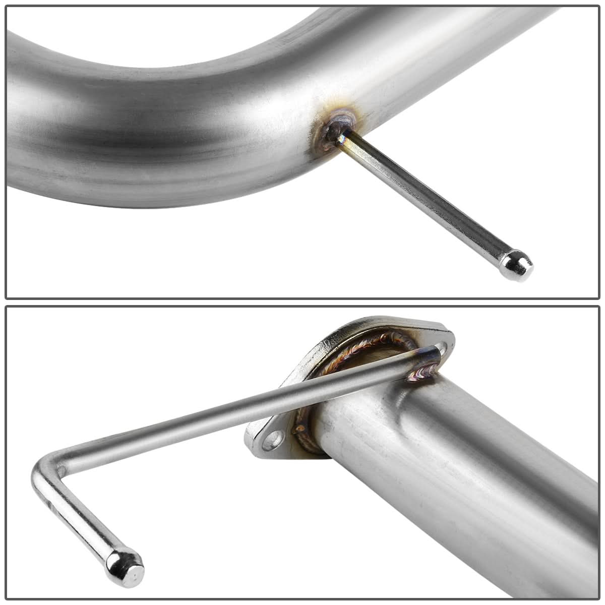 2006-2012 Mitsubishi Eclipse Catback Exhaust Single Burnt Tip Stainless Steel