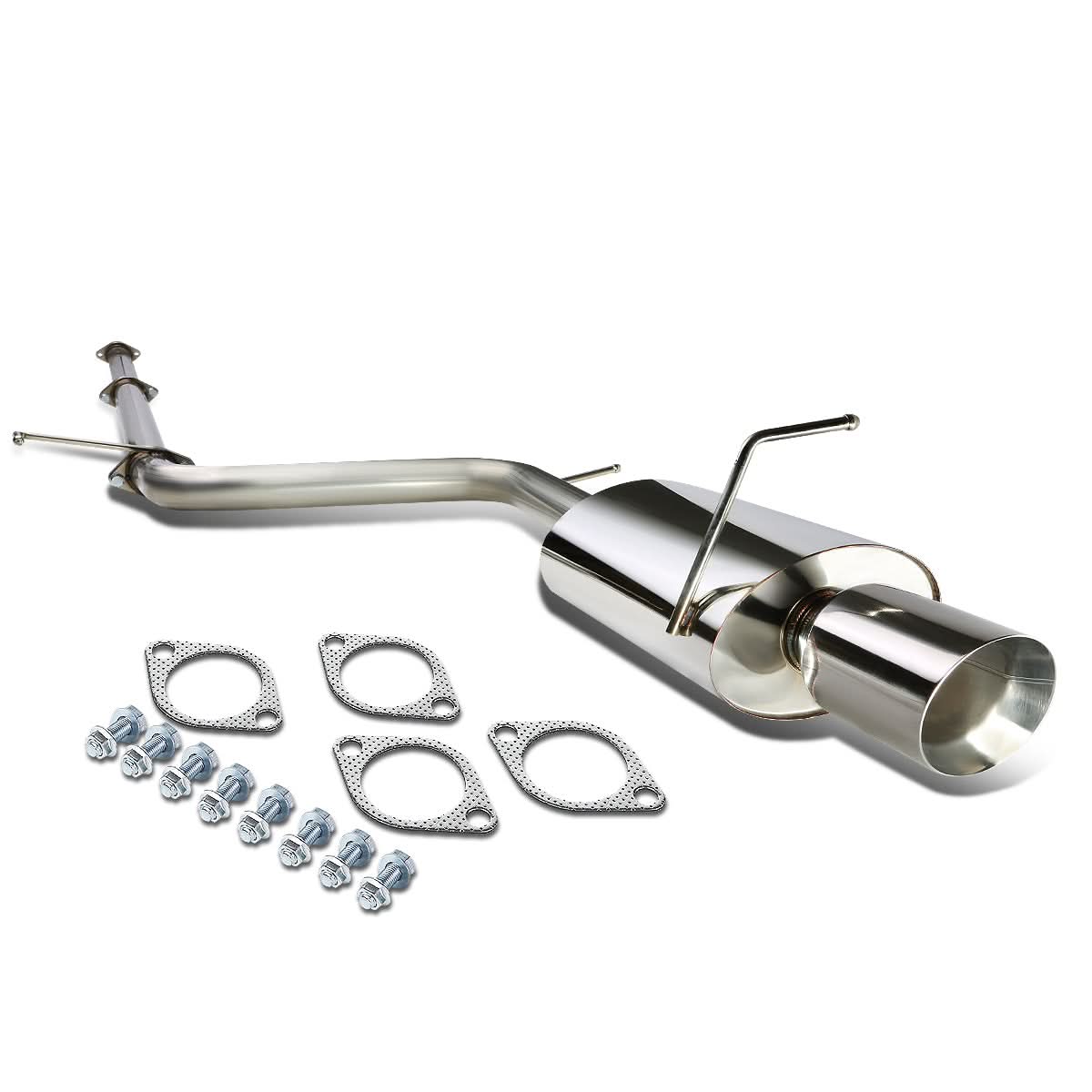 06-12 Mitsubishi Eclipse Single Rolled Tip Catback Exhaust Stainless Steel
