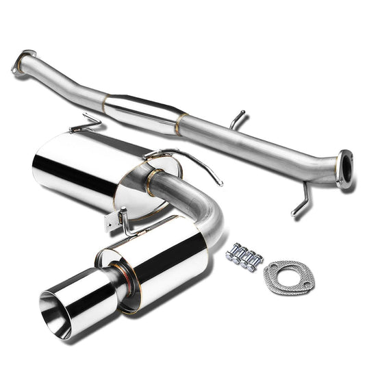 90-97 Mazda Miata Single Rolled Tip Catback Exhaust - Stainless Steel
