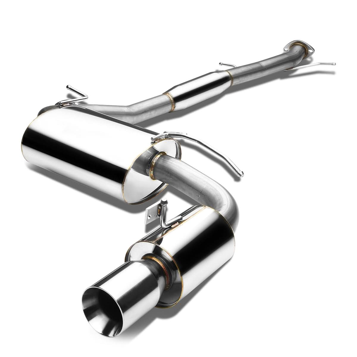 90-97 Mazda Miata Single Rolled Tip Catback Exhaust - Stainless Steel