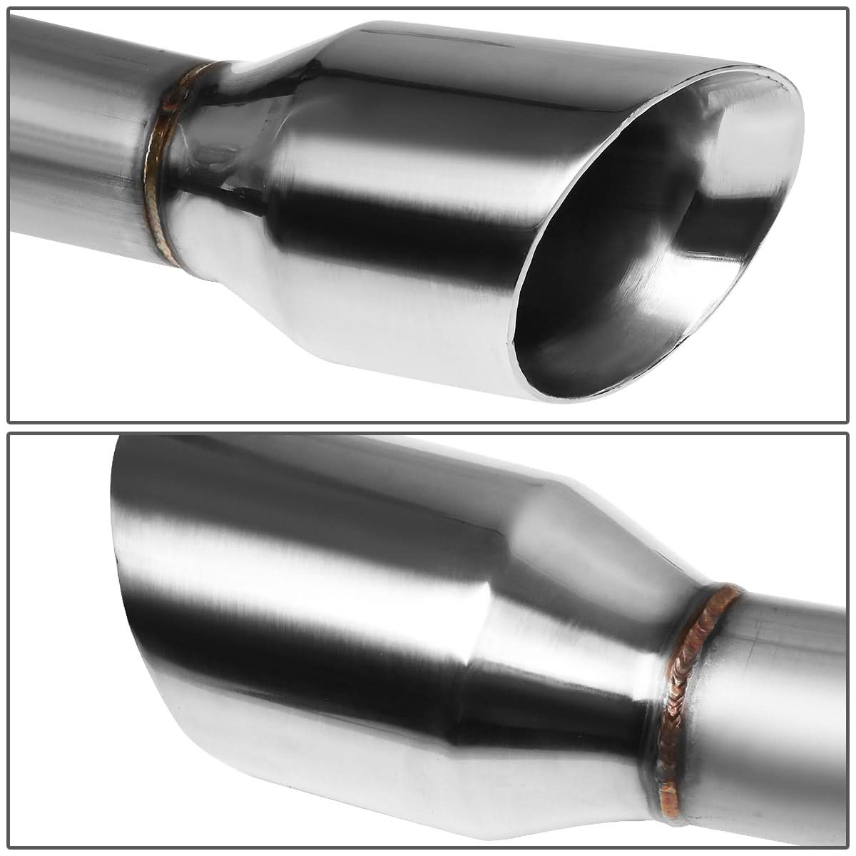 2005-2010 Ford Mustang Axleback Exhaust Dual Rolled Tip Stainless Steel
